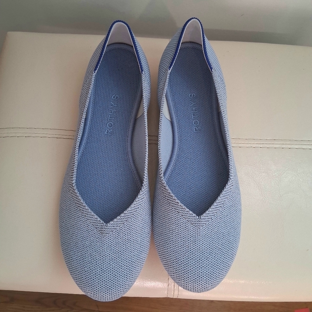 Rothy's Something Blue Ballet Flats Size 9.5